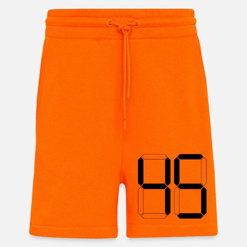 NUMMER 45 Fünfundvierzig Geschenk Digital - Shorts - made by SPREAD - SUNSET ORANGE