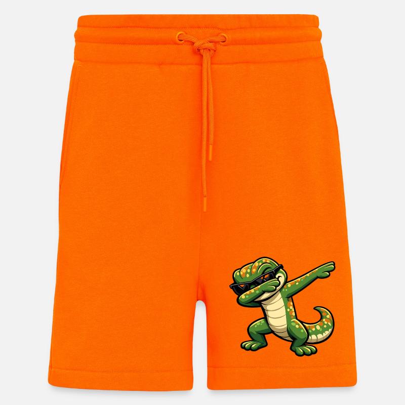 Dabbing Gecko - Shorts - made by SPREAD - SUNSET ORANGE