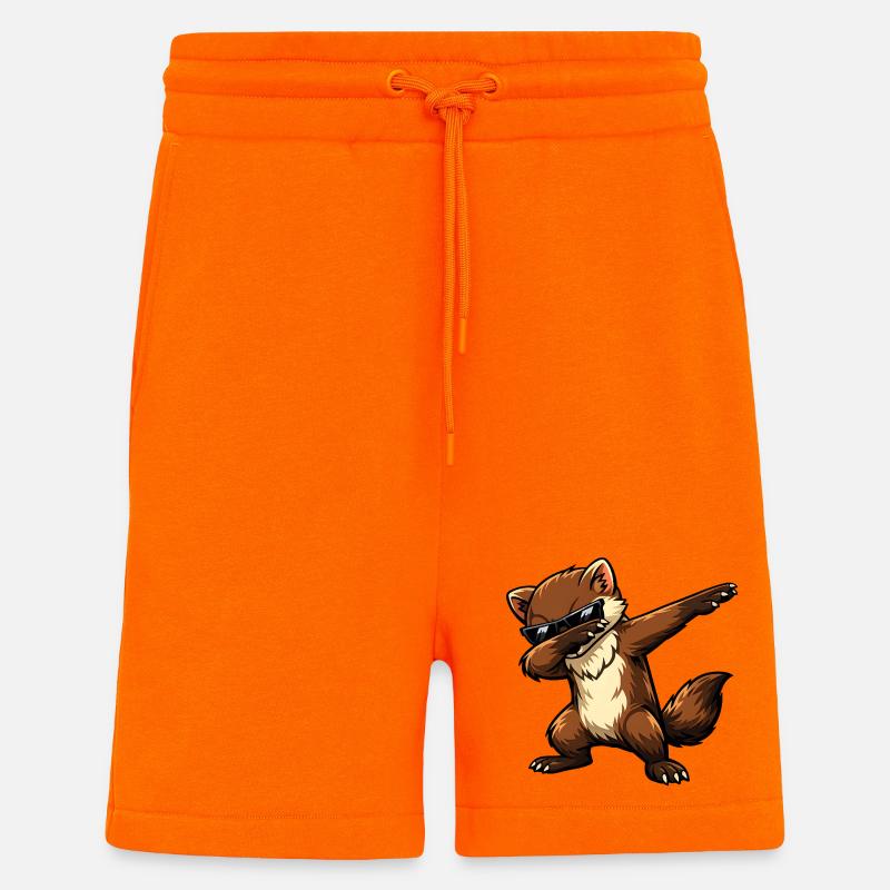 Dabbing Marten - Shorts - made by SPREAD - SUNSET ORANGE