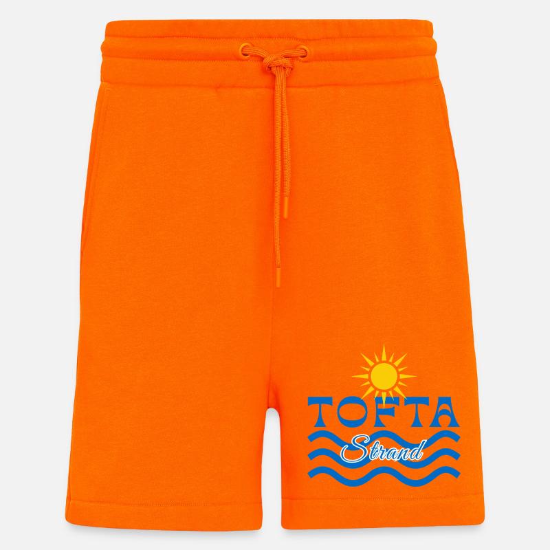 Tofta Strand-Sun and Waves - Shorts - made by SPREAD - SUNSET ORANGE