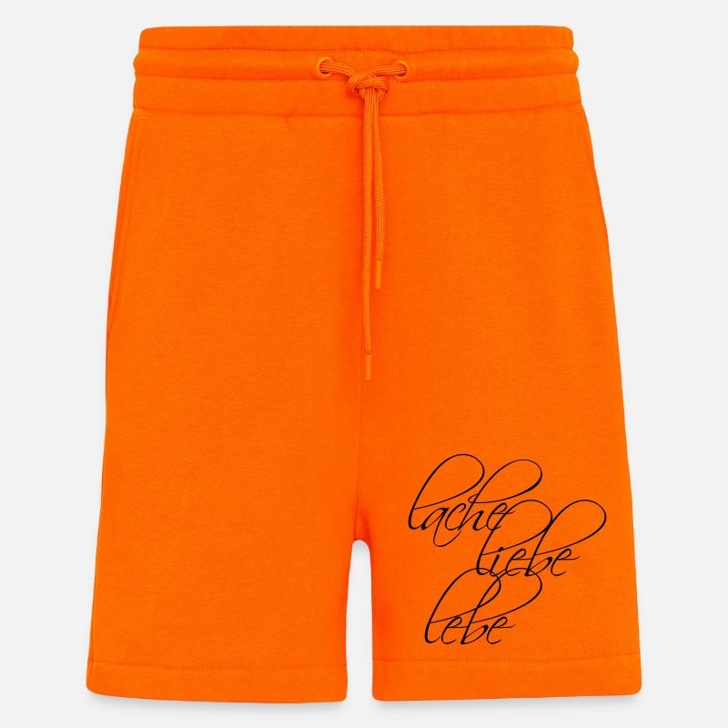 Design: Lache Liebe Lebe - Shorts - made by SPREAD - SUNSET ORANGE
