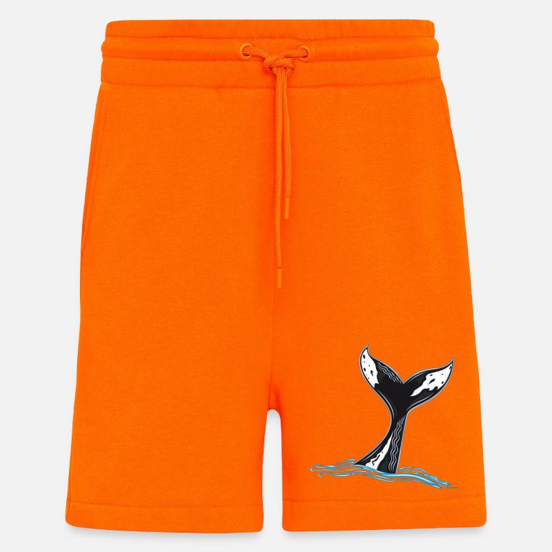 Rorqual commun - Short bio décontracté fabriqué en UE - SUNSET ORANGE