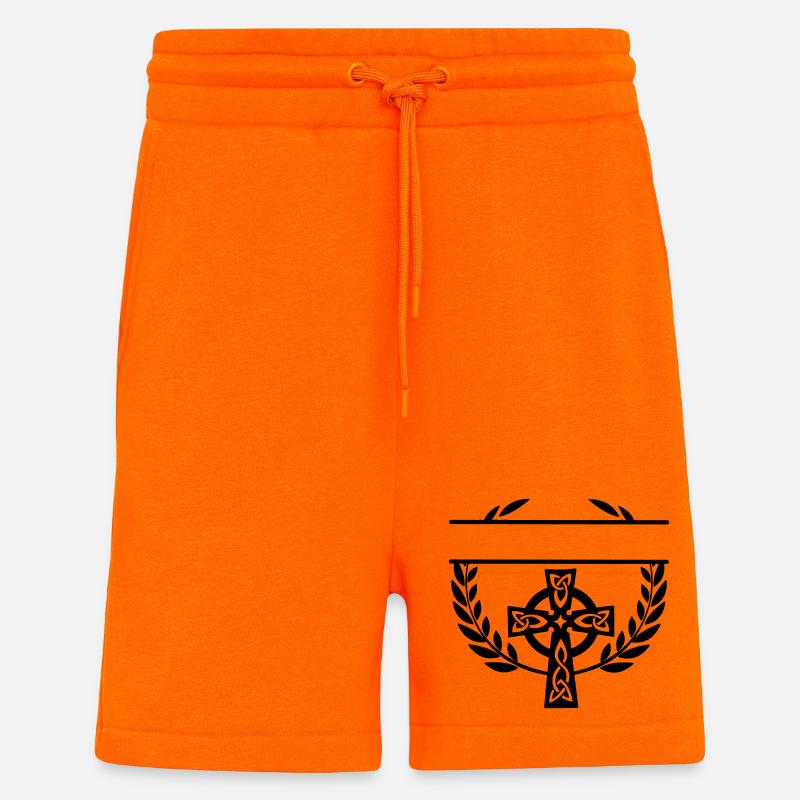 Keltisches Kreuzmonogramm - Shorts - made by SPREAD - SUNSET ORANGE