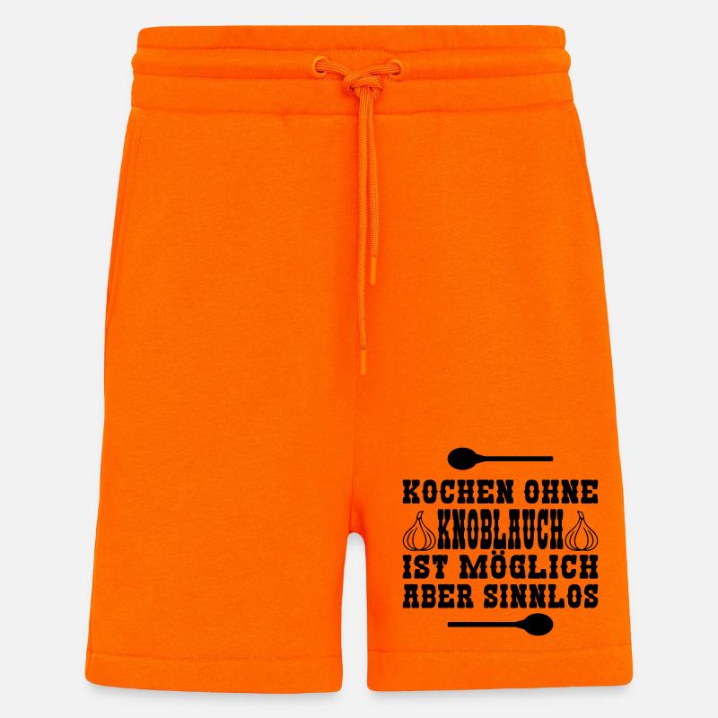 Kochen ohne Knoblauch - Shorts - made by SPREAD - SUNSET ORANGE