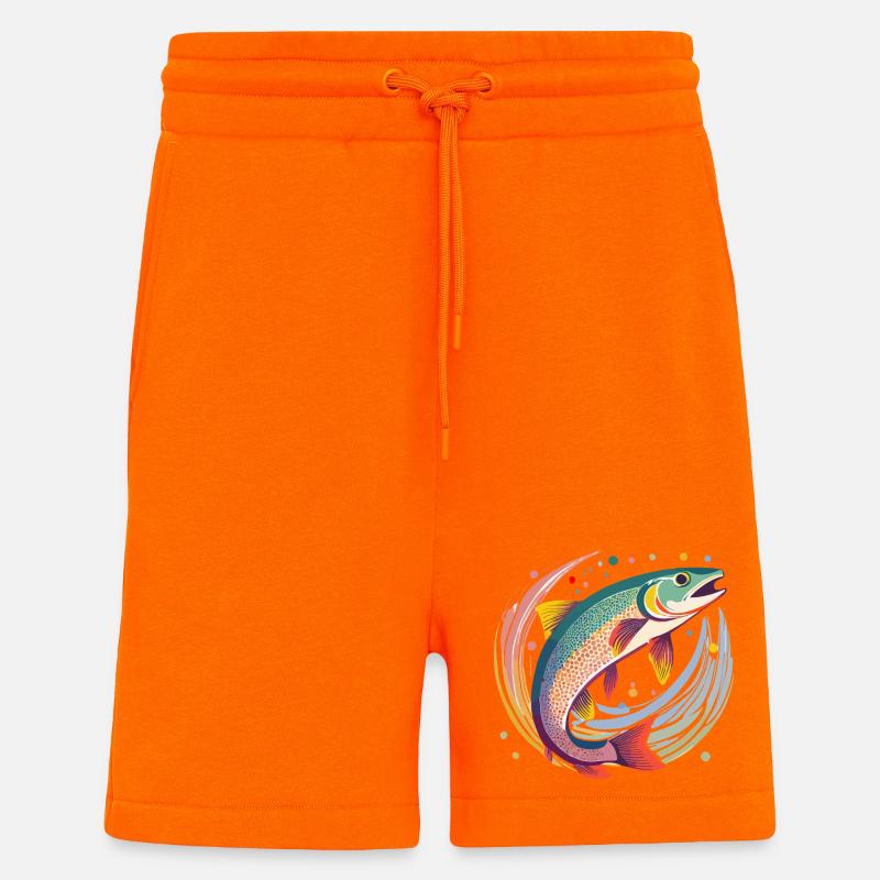 Forelle im Wasser - Shorts - made by SPREAD - SUNSET ORANGE