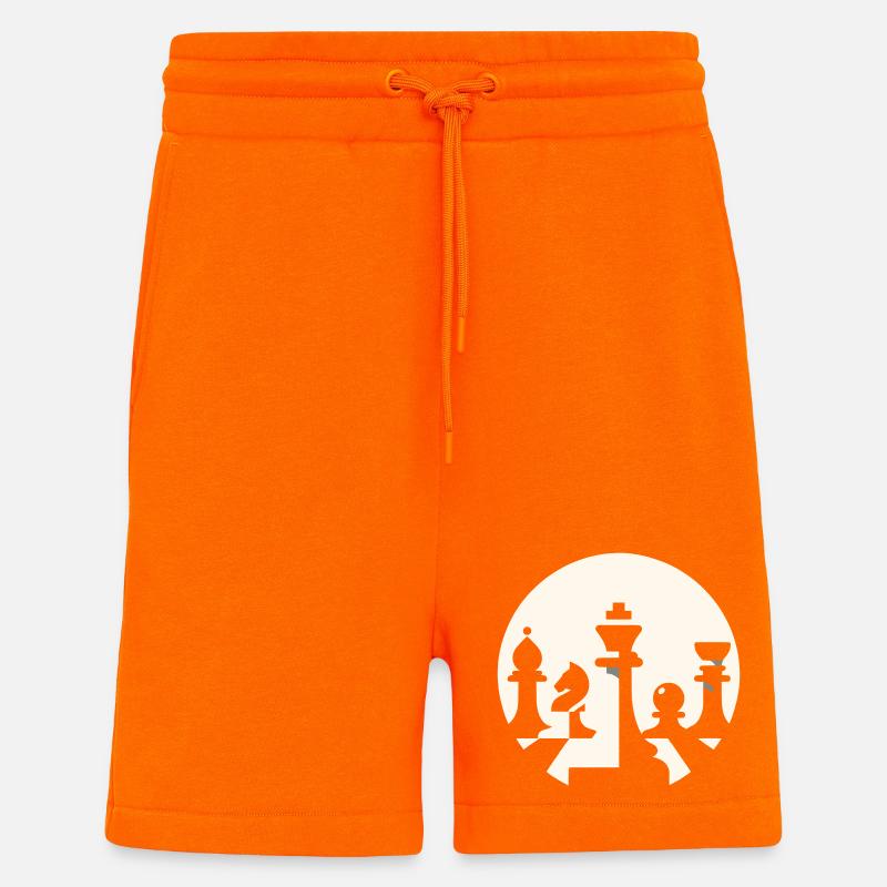 Schach abstrakt - Shorts - made by SPREAD - SUNSET ORANGE