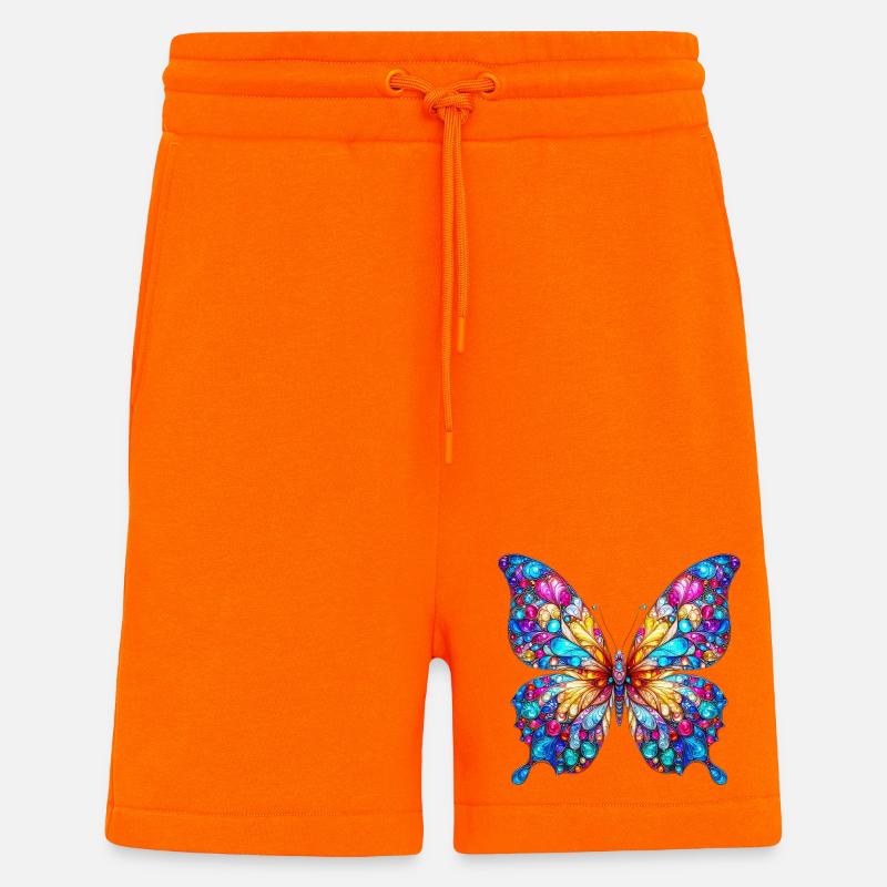Papillon - Short bio décontracté fabriqué en UE - SUNSET ORANGE