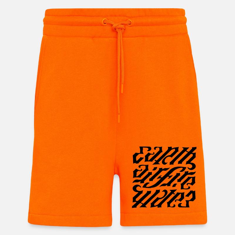 Jord-Luft-Ild jord-luft-ild - Organic relaxed shorts made in EU - SUNSET ORANGE