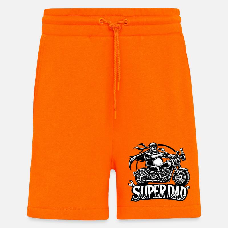 Super Dad Motorradheld - Shorts - made by SPREAD - SUNSET ORANGE