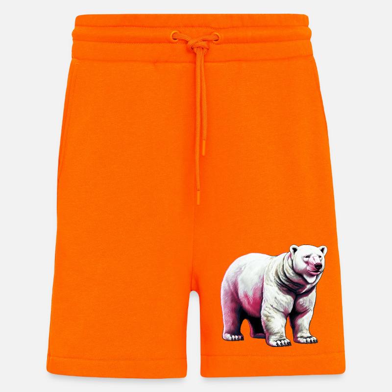 Weißer Eisbär - Shorts - made by SPREAD - SUNSET ORANGE