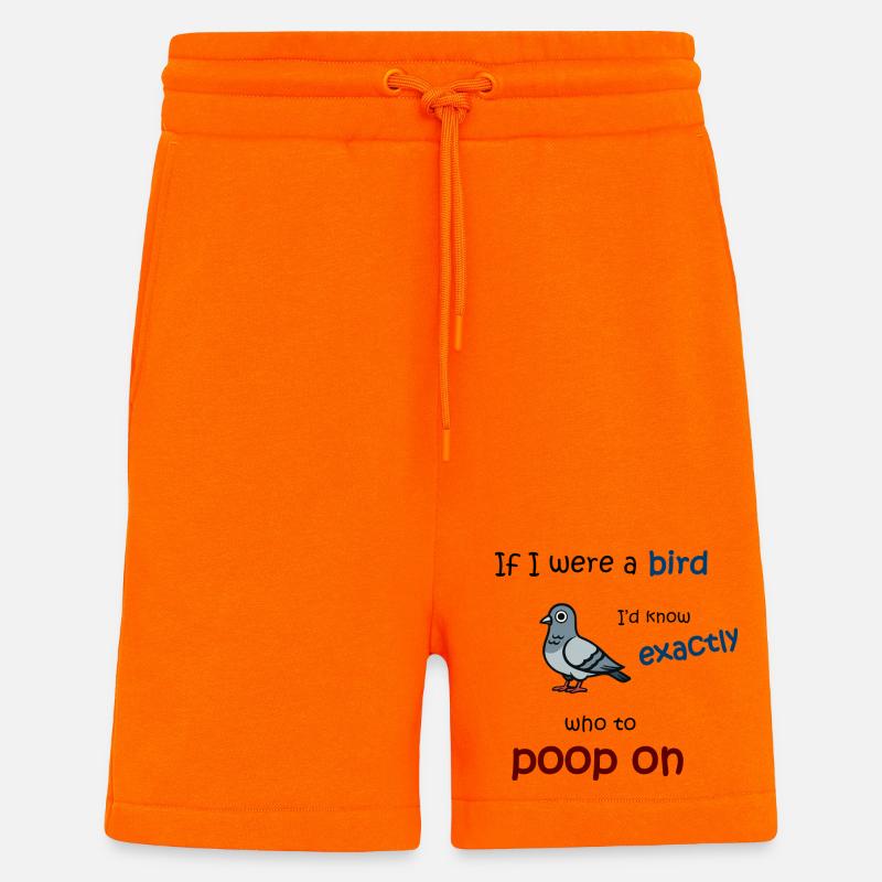 Mode oiseau activé - Short bio décontracté fabriqué en UE - SUNSET ORANGE