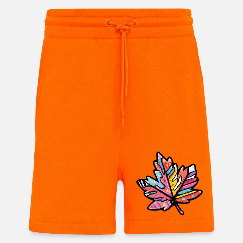 Ahorn Blatt Bunt Herbst - Shorts - made by SPREAD - SUNSET ORANGE