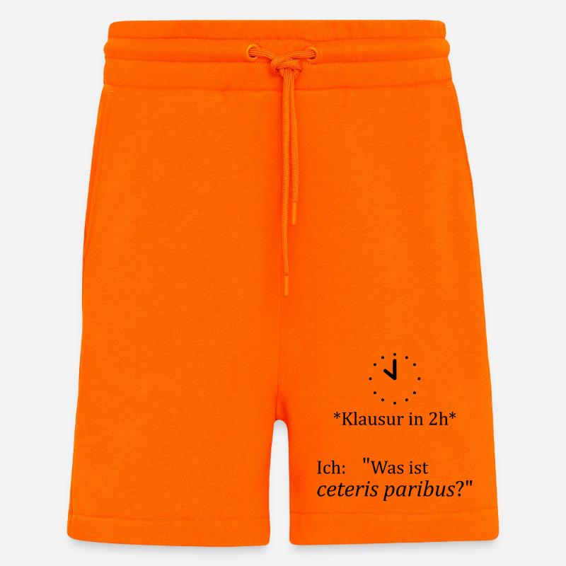 Unispruch "ceteris paribus" Geschenk, Studenten - Shorts - made by SPREAD - SUNSET ORANGE