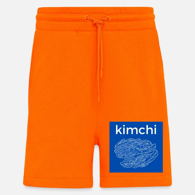 Kimchi Linienstil Blau - Shorts - made by SPREAD - SUNSET ORANGE