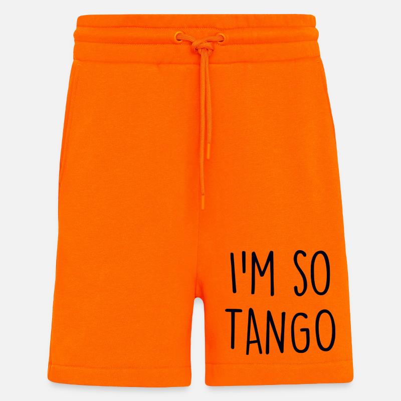 Danseur de tango - Short bio décontracté fabriqué en UE - SUNSET ORANGE