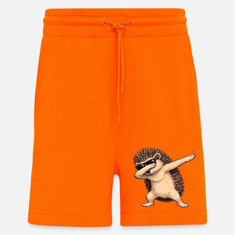 Éponge du hérisson - Short bio décontracté fabriqué en UE - SUNSET ORANGE