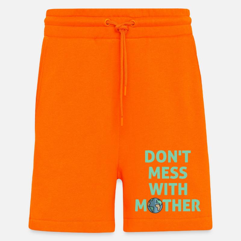 Ne t’en prends pas à maman ! - Short bio décontracté fabriqué en UE - SUNSET ORANGE