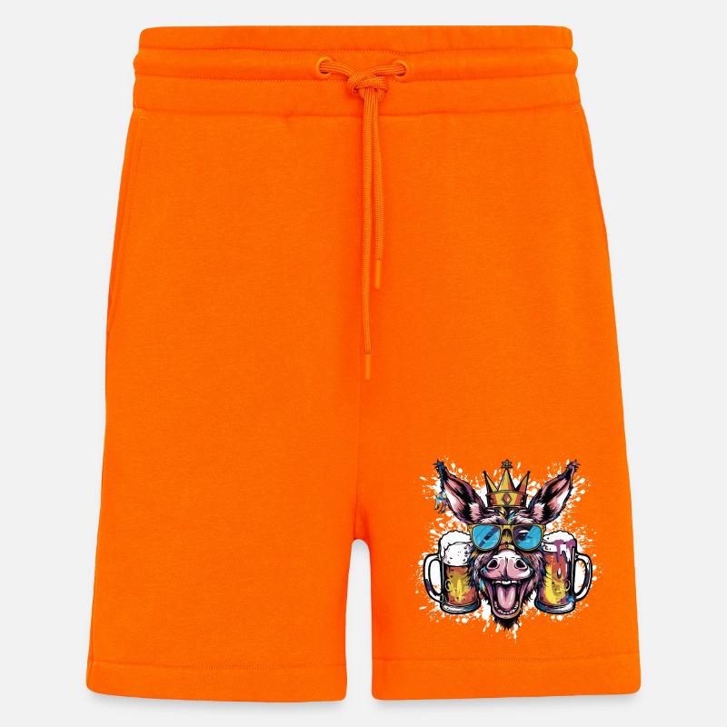 Esel Bier Lustig - Shorts - made by SPREAD - SUNSET ORANGE
