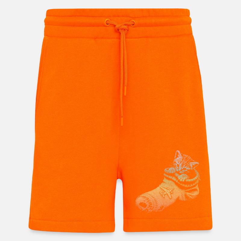 chaton - Short bio décontracté fabriqué en UE - SUNSET ORANGE