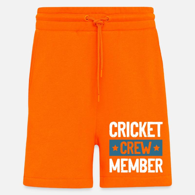 Équipe de cricket - Short bio décontracté fabriqué en UE - SUNSET ORANGE