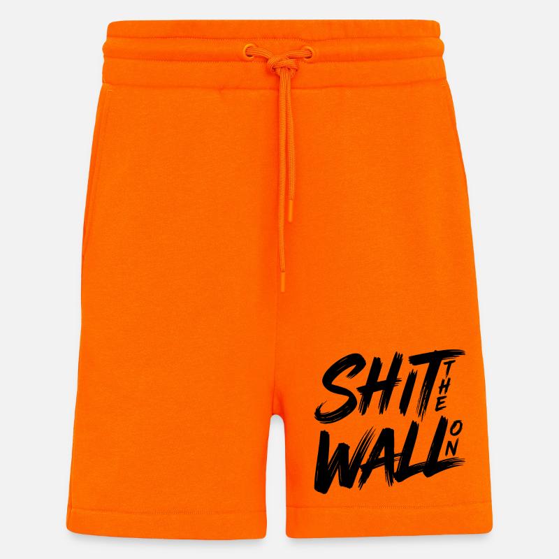 Arrête le mur - Short bio décontracté fabriqué en UE - SUNSET ORANGE