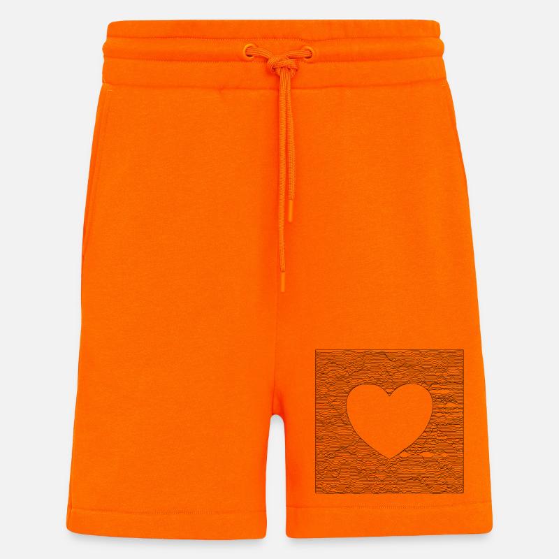 Tranquil Heart - Black - Shorts - made by SPREAD - SUNSET ORANGE
