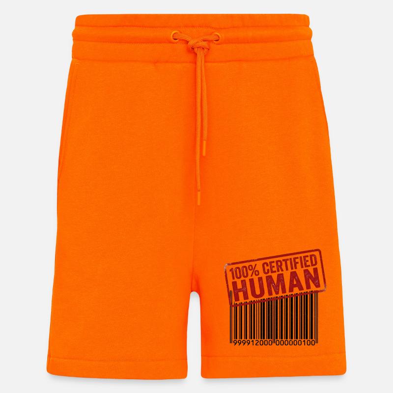 100 % humain - Short bio décontracté fabriqué en UE - SUNSET ORANGE