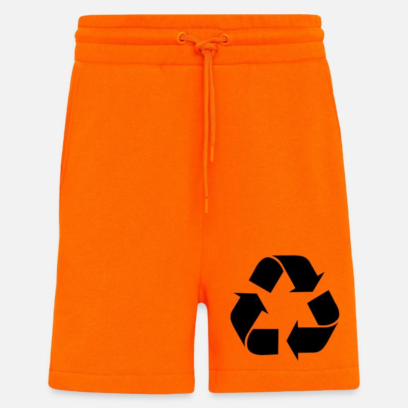Recycling recyceln symbole - Shorts - made by SPREAD - SUNSET ORANGE