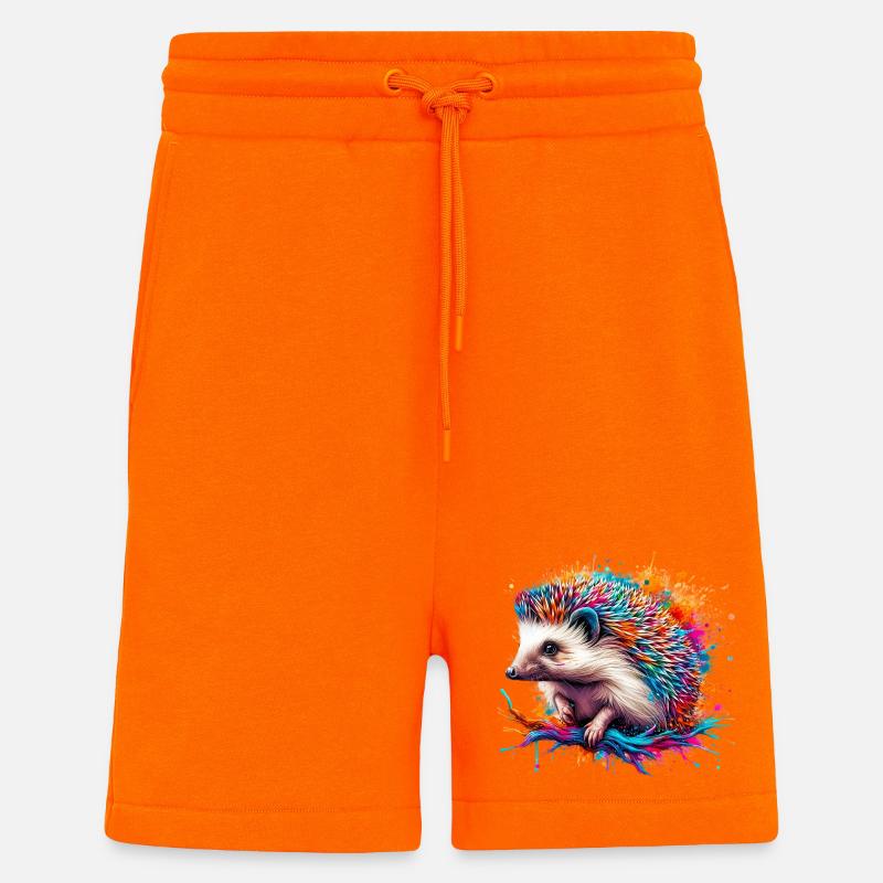 Hérisson - Short bio décontracté fabriqué en UE - SUNSET ORANGE