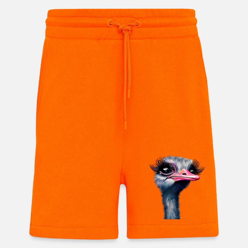 Straußen-Make-up - Shorts - made by SPREAD - SUNSET ORANGE