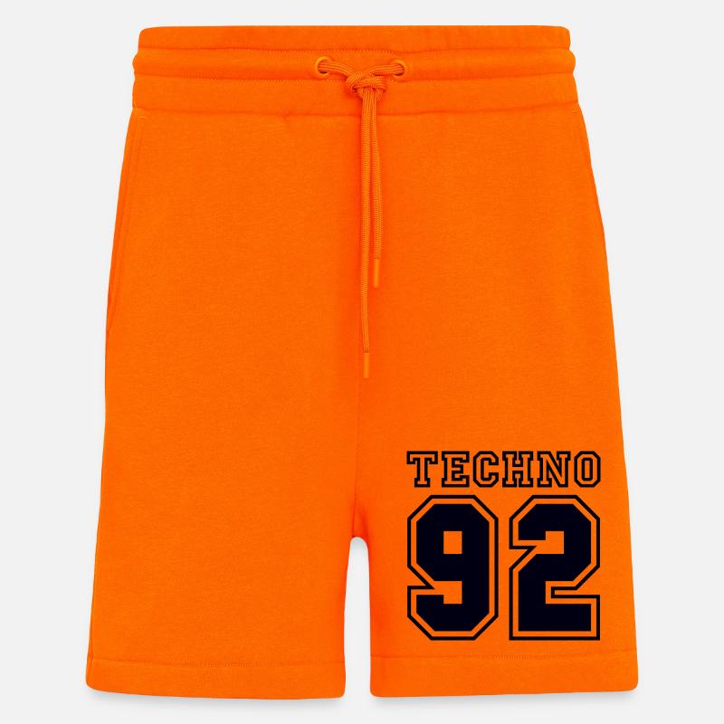TECHNO 92 - Short bio décontracté fabriqué en UE - SUNSET ORANGE