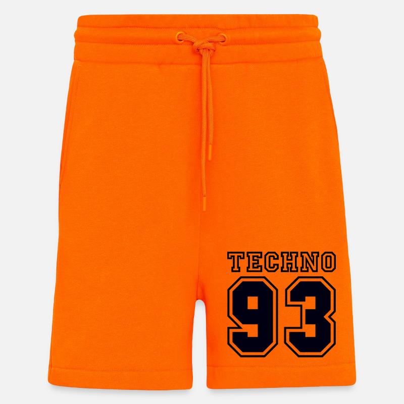 TECHNO 93 - Short bio décontracté fabriqué en UE - SUNSET ORANGE