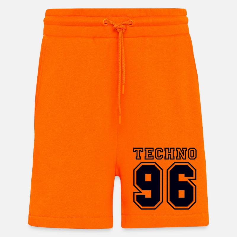 TECHNO 96 - Short bio décontracté fabriqué en UE - SUNSET ORANGE