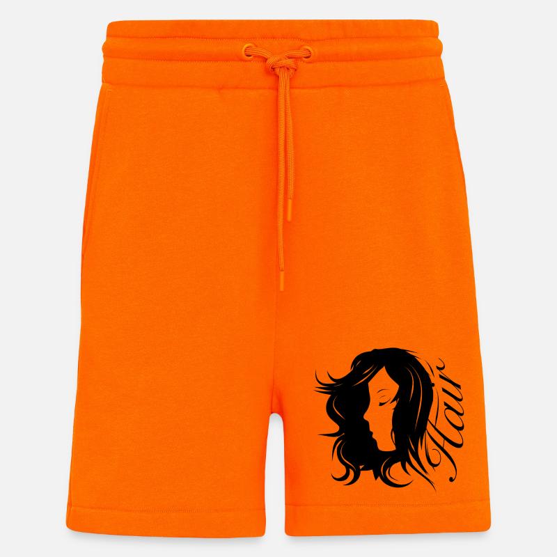 Mädchen Silhouette mit Typografie-Haar - Shorts - made by SPREAD - SUNSET ORANGE