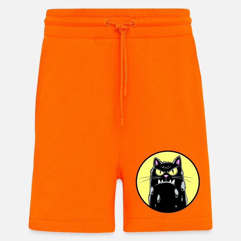 Schwarze Katze - Shorts - made by SPREAD - SUNSET ORANGE