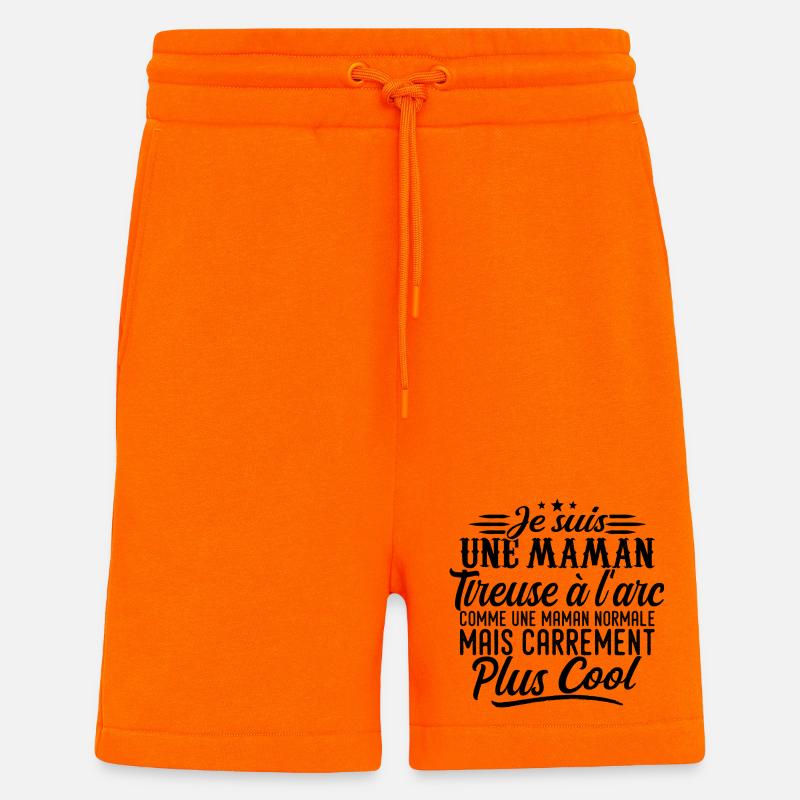 Bogenschießen Mama: Normal, aber Badas - Shorts - made by SPREAD - SUNSET ORANGE