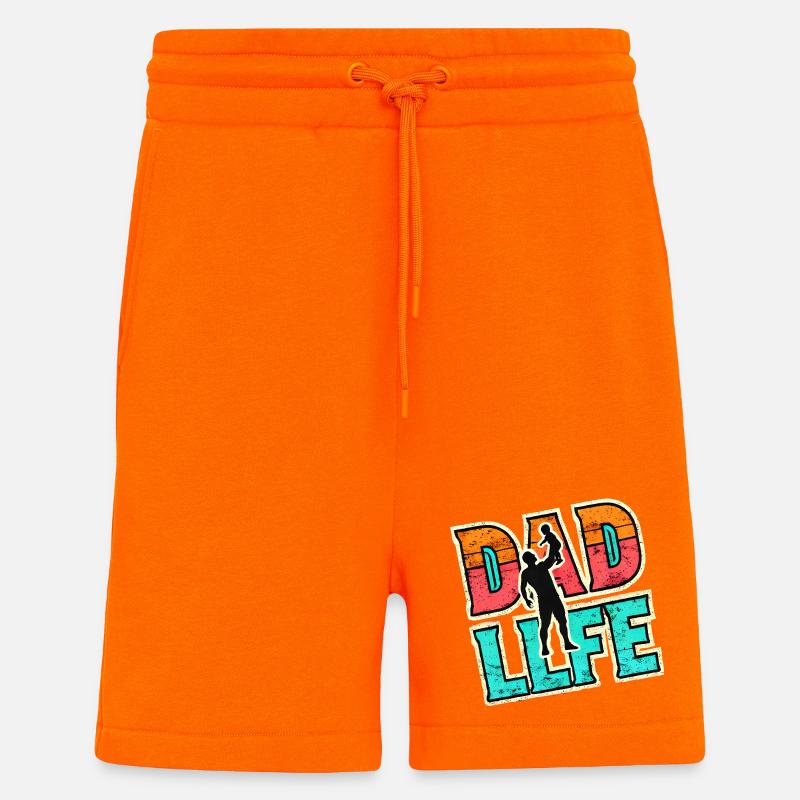 Dad Life, Fathers Gift - Shorts - made by SPREAD - SUNSET ORANGE
