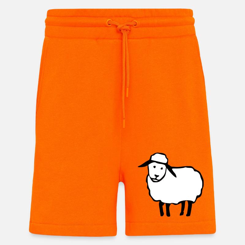 Schafe Schaf Schäfchen T-shirt Geschenk - Shorts - made by SPREAD - SUNSET ORANGE