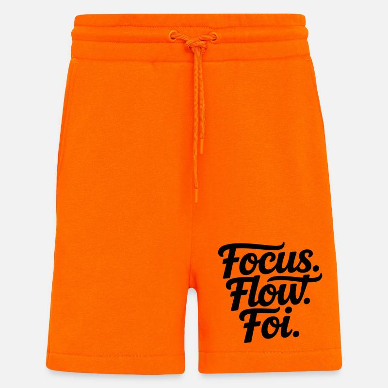 Focus Flow Fly Script - Short bio décontracté fabriqué en UE - SUNSET ORANGE