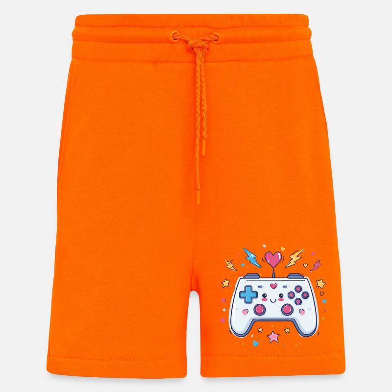 Herzcontroller Doodle Pixel Pop - Shorts - made by SPREAD - SUNSET ORANGE