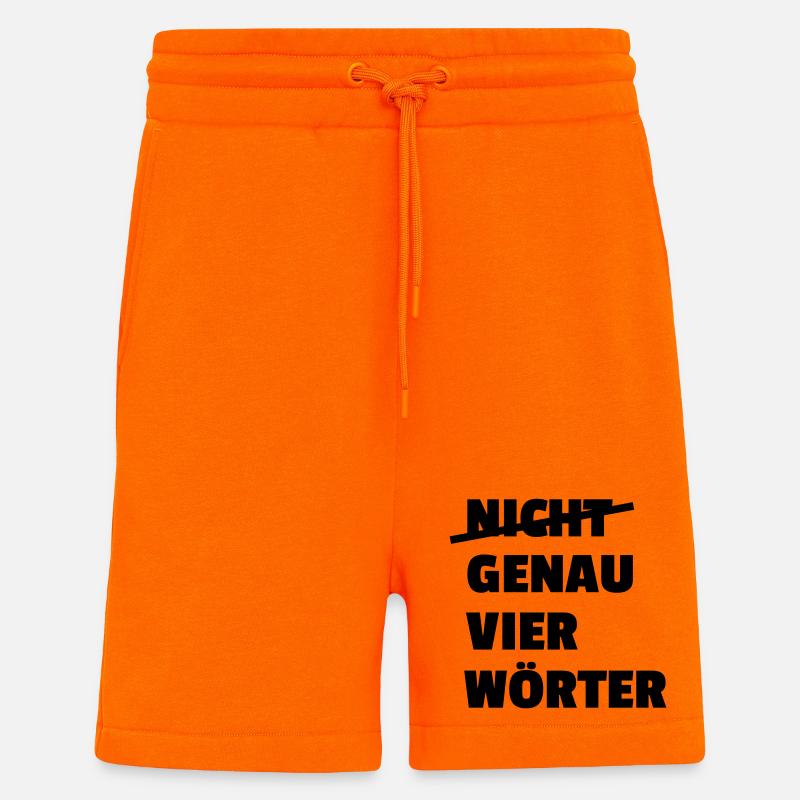 Genau vier Woerter - Shorts - made by SPREAD - SUNSET ORANGE
