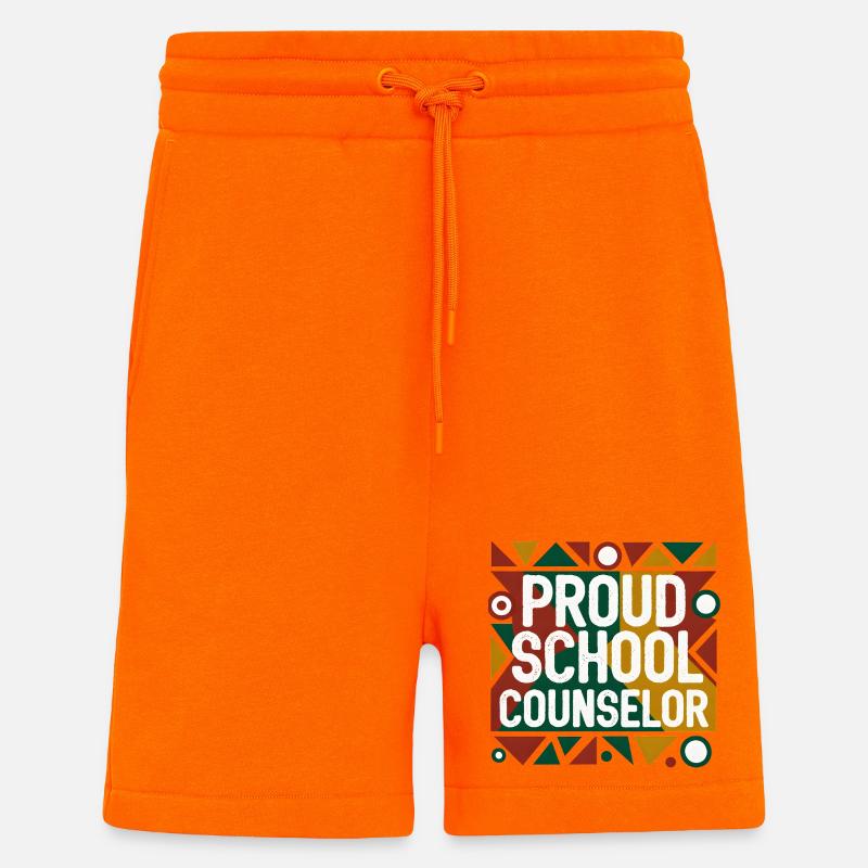 Stolzer Schulberater Geometrisch-Abstraktes Design - Shorts - made by SPREAD - SUNSET ORANGE