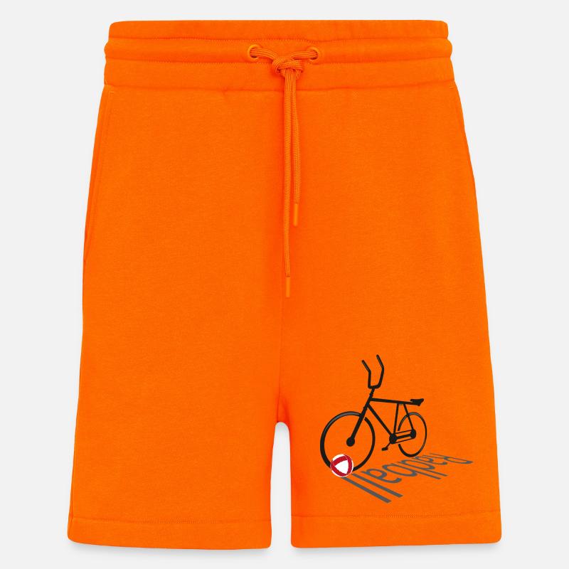 Cyclisme, Cyclball, Cyclisme en salle, Évolution - Short bio décontracté fabriqué en UE - SUNSET ORANGE