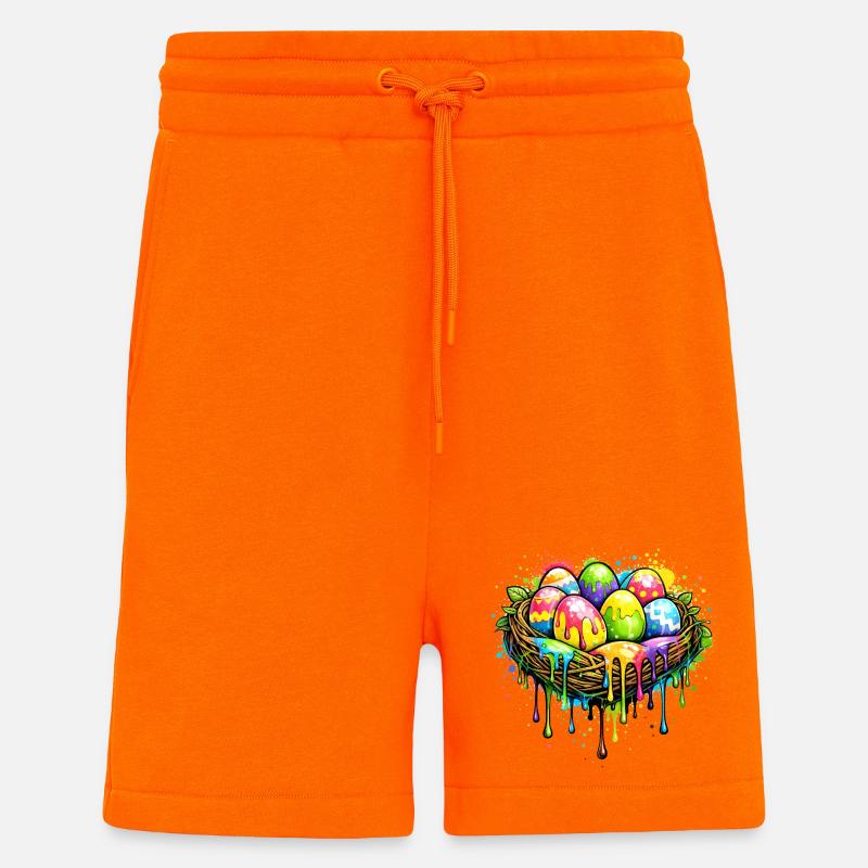 Buntes Osternest im Graffiti Stil  - Shorts - made by SPREAD - SUNSET ORANGE