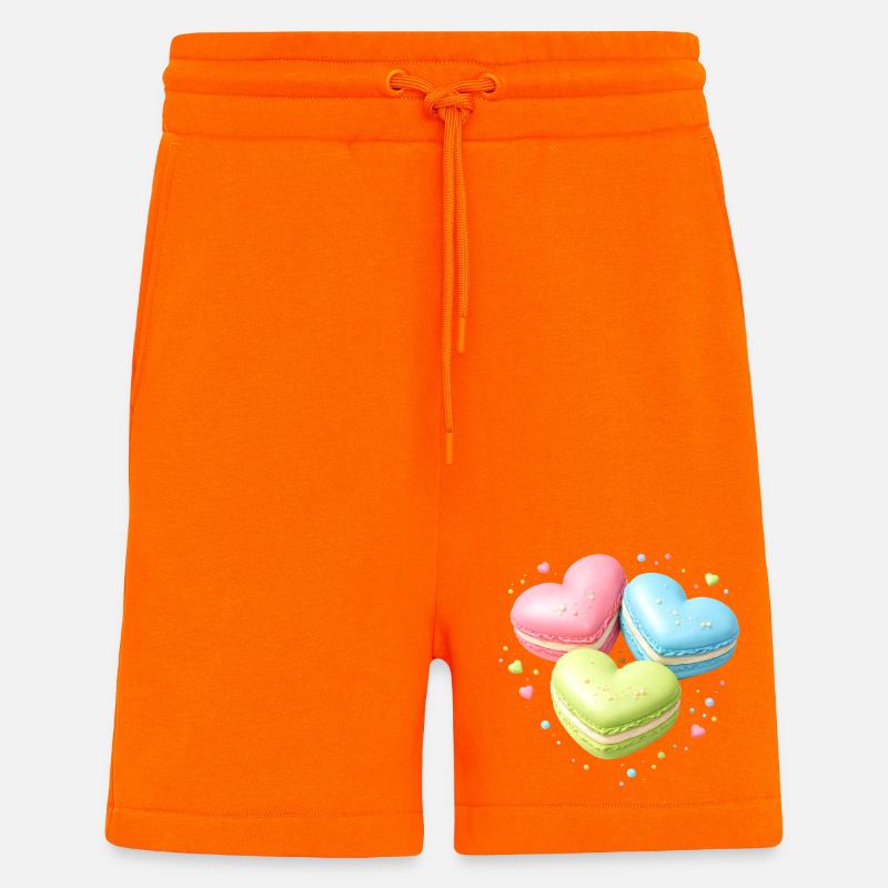 Macarons in Heart Shape Pastel Gift - Shorts - made by SPREAD - SUNSET ORANGE