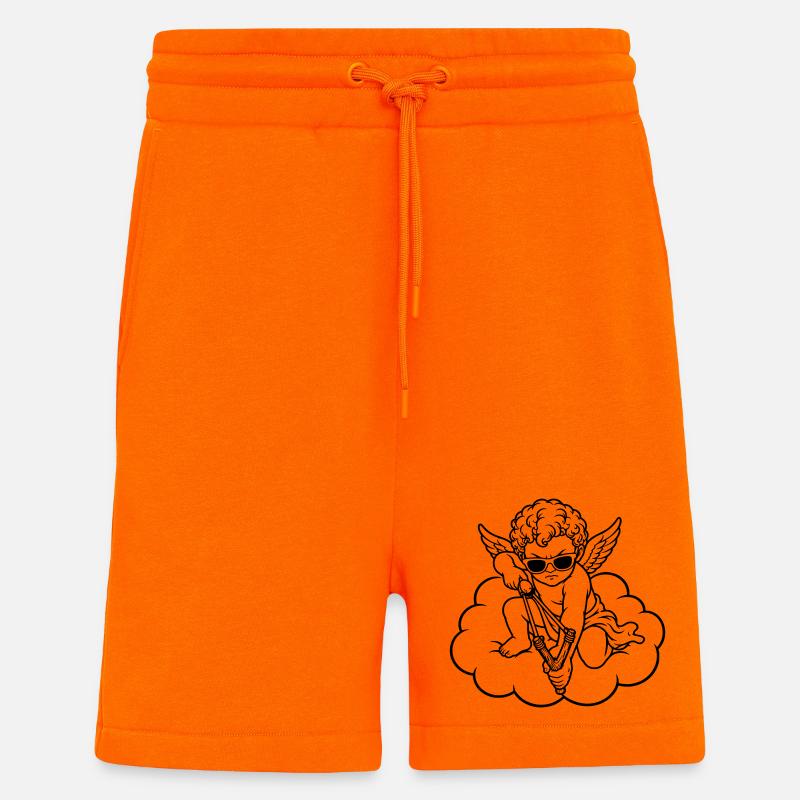 Wütender Cherub mit Steinschleuder - Shorts - made by SPREAD - SUNSET ORANGE
