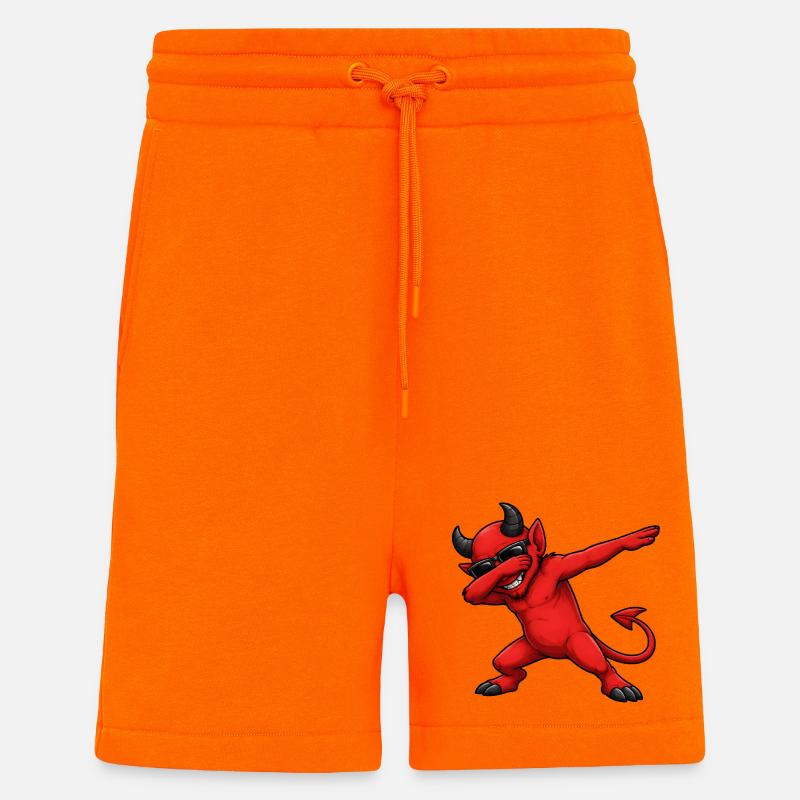 Dabbing Devil - Shorts - made by SPREAD - SUNSET ORANGE