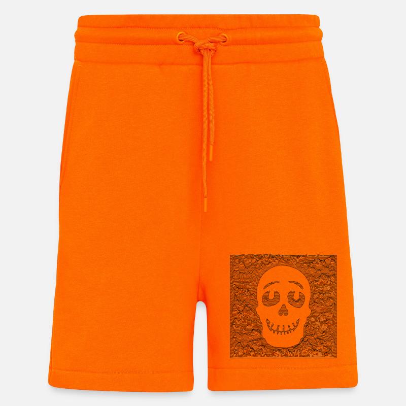 Schädel – Schwarz - Shorts - made by SPREAD - SUNSET ORANGE