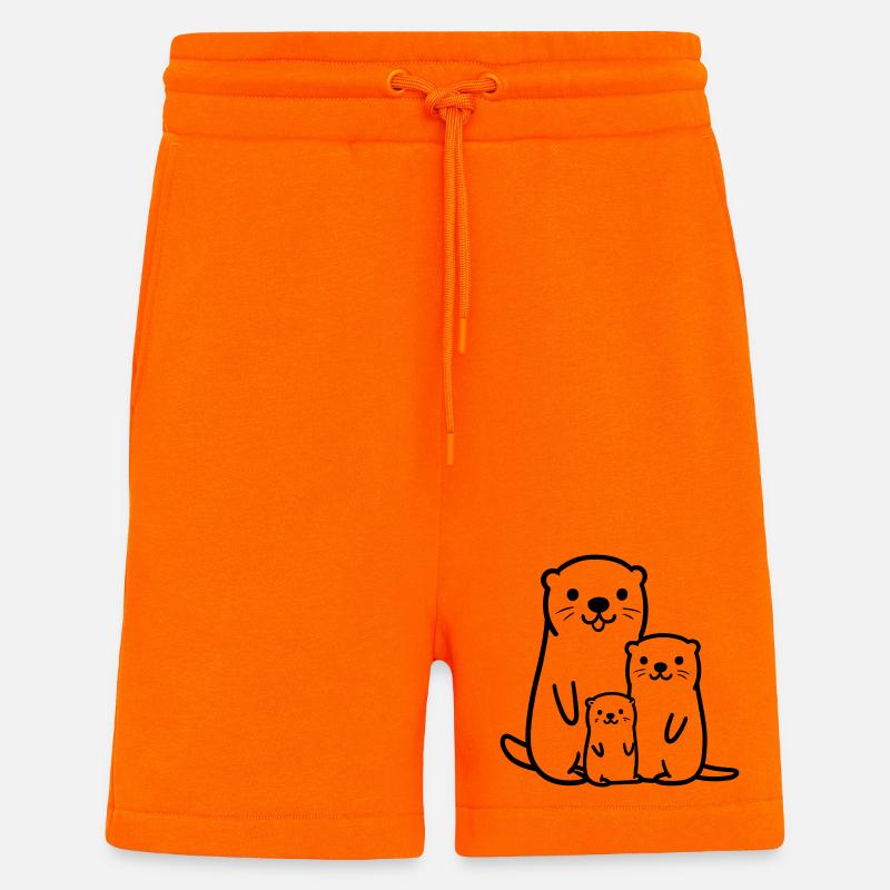Loutre - Short bio décontracté fabriqué en UE - SUNSET ORANGE