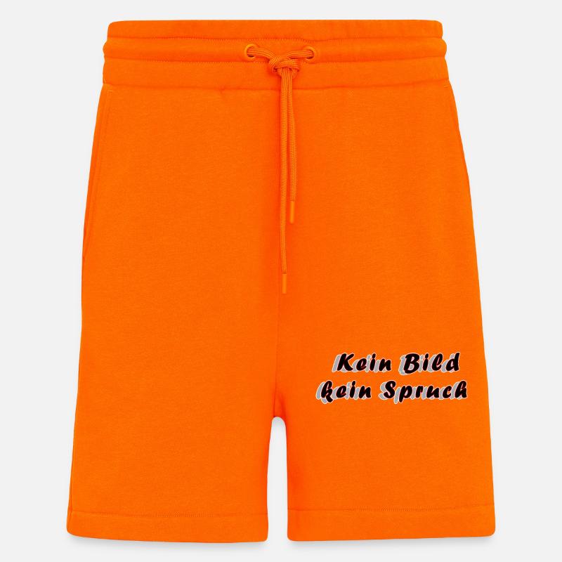Kein Bild kein Spruch – Anti‑Spruch Minimalismus - Shorts - made by SPREAD - SUNSET ORANGE